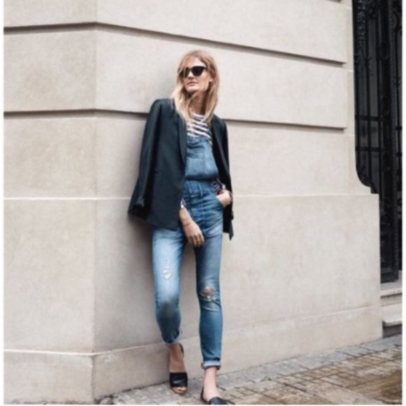 Madewell Lycee Drapey Boyfriend Blazer in Black - Picture 2 of 13